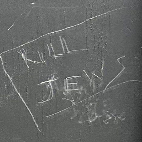 Kill Jews scrawled on a wall in London