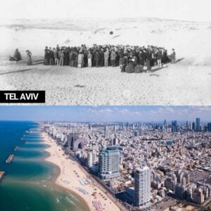 Tel Aviv, 1909 and 2024.